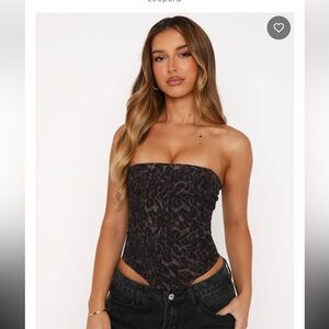 WhiteFox Boutique Black Leopard Corset